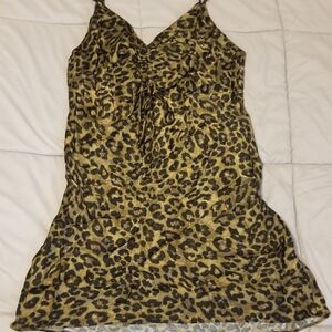 Zara leopard slip dress small